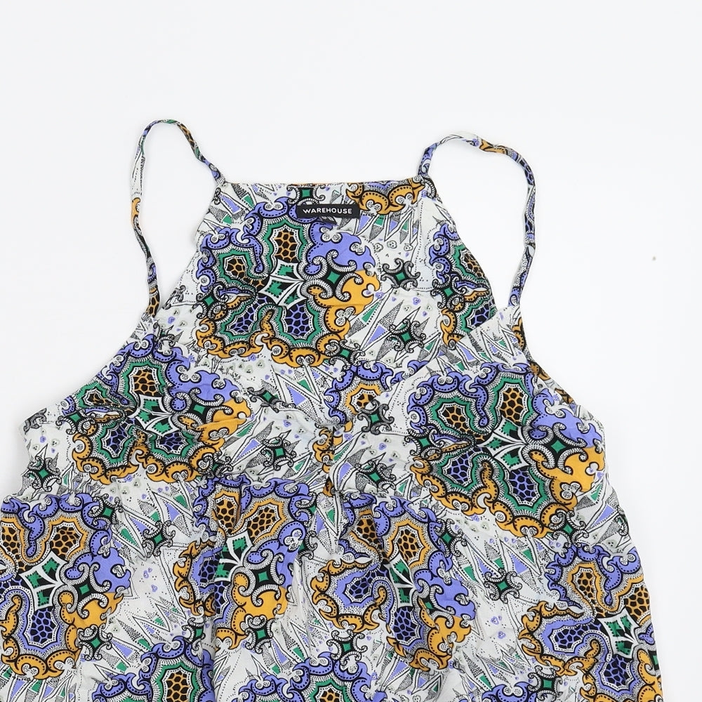 Womens UK Size 10 Warehouse Multicoloured Camisole Tank