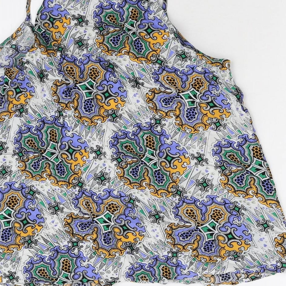 Womens UK Size 10 Warehouse Multicoloured Camisole Tank