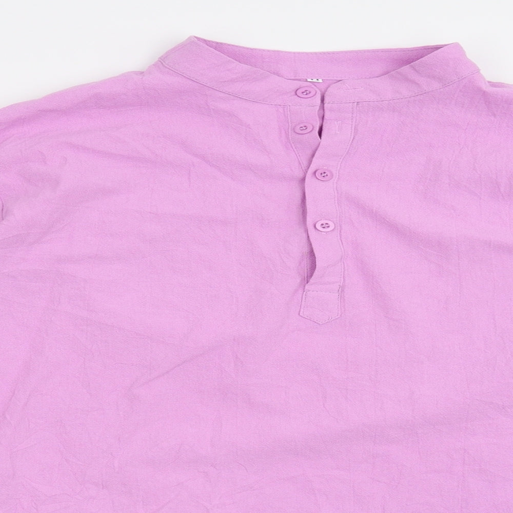 Mens UK Size M Preworn Pink  Button-Up Long Sleeve Casual Shirt