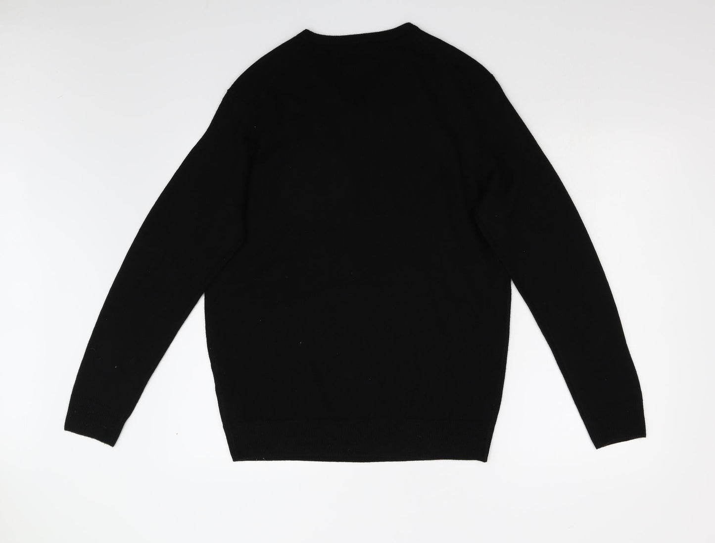 F&F Mens Black  Knit Pullover Jumper Size M