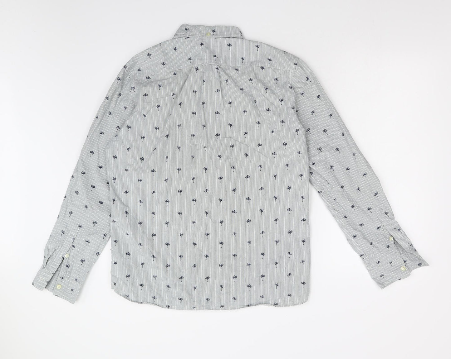 Mens UK Size M H&M Blue  Button-Up Long Sleeve Casual Shirt
