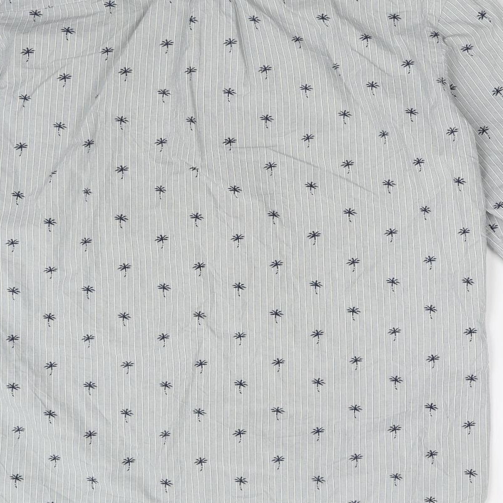 Mens UK Size M H&M Blue  Button-Up Long Sleeve Casual Shirt