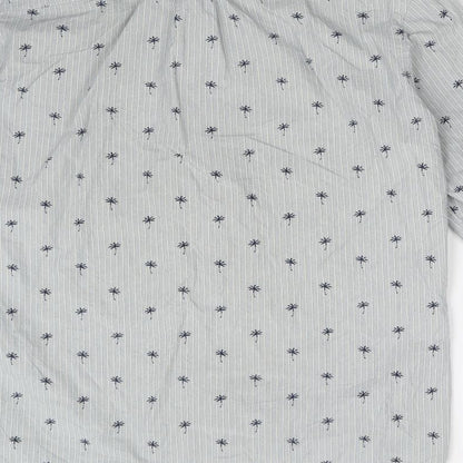 Mens UK Size M H&M Blue  Button-Up Long Sleeve Casual Shirt