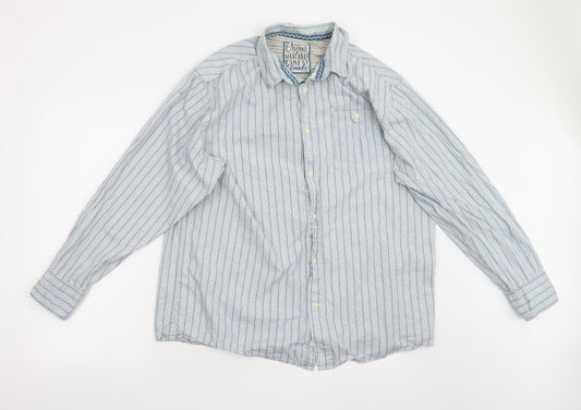 Mens UK Size L Original Brand Blue  Button-Up Long Sleeve Casual Shirt
