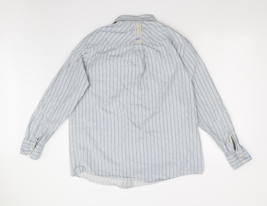 Mens UK Size L Original Brand Blue  Button-Up Long Sleeve Casual Shirt