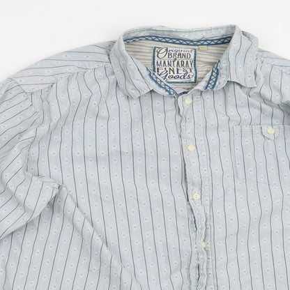 Mens UK Size L Original Brand Blue  Button-Up Long Sleeve Casual Shirt