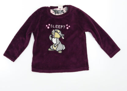 Disney Girls Purple   Top Pyjama Top Size 3-4 Years  - Sleepy