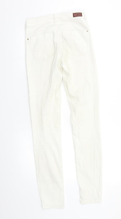 Zara Womens White   Skinny Jeans Size S L30 in