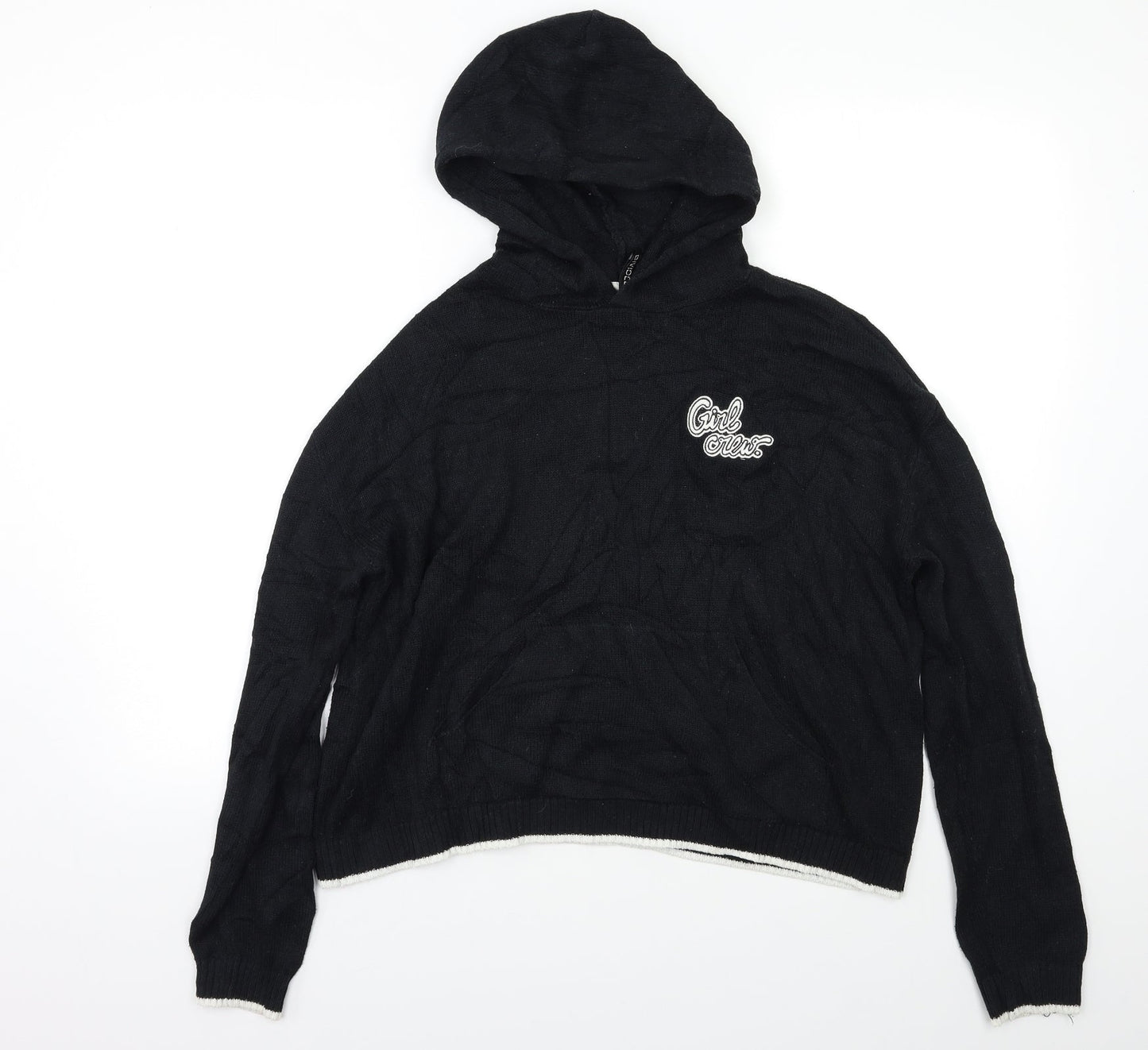 H&M Womens Black   Pullover Hoodie Size M