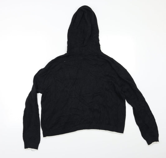 H&M Womens Black   Pullover Hoodie Size M