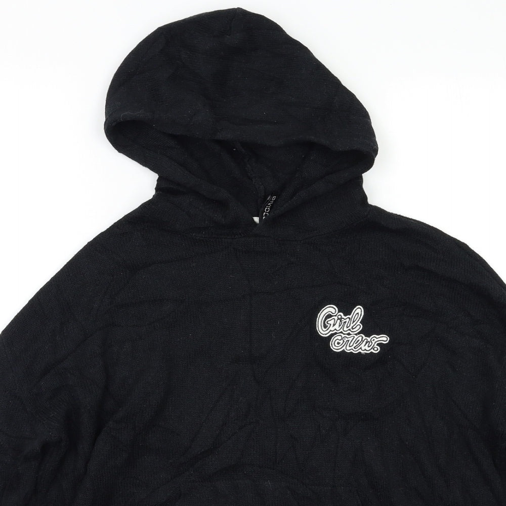 H&M Womens Black   Pullover Hoodie Size M