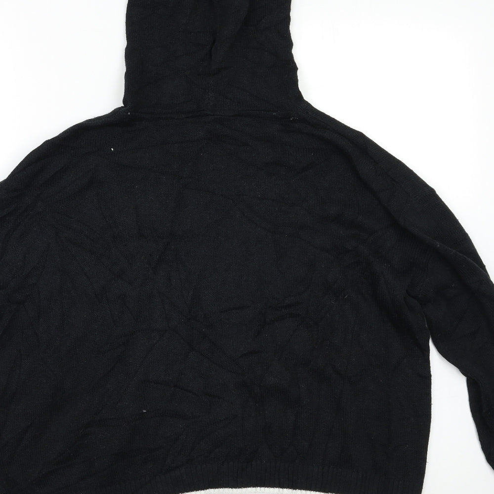 H&M Womens Black   Pullover Hoodie Size M