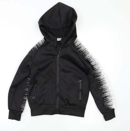 Yvon Fashion Boys Black   Full Zip Hoodie Size 6 Years