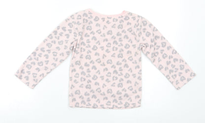 F&F Girls Pink Animal Print  Top Pyjama Top Size 3-4 Years