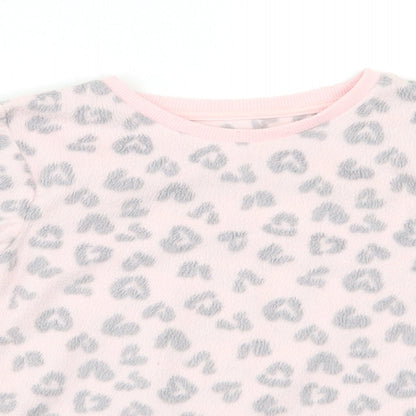 F&F Girls Pink Animal Print  Top Pyjama Top Size 3-4 Years