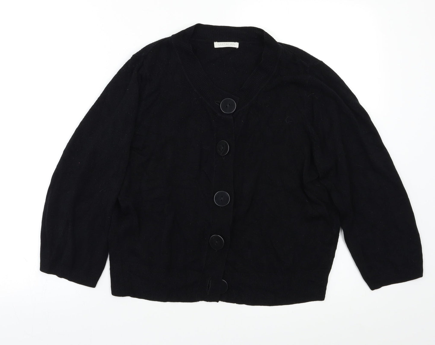 Womens UK Size 16 Matalan Black Cardigan Jumper
