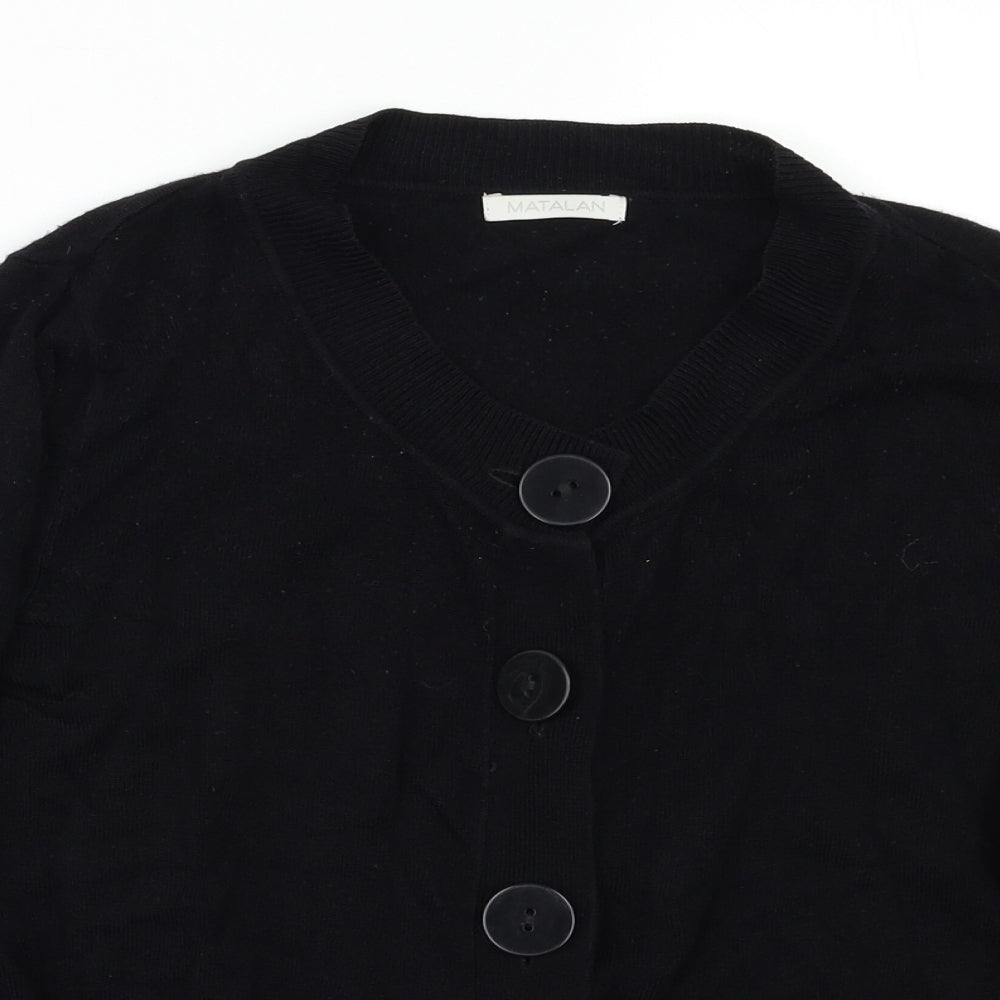 Womens UK Size 16 Matalan Black Cardigan Jumper