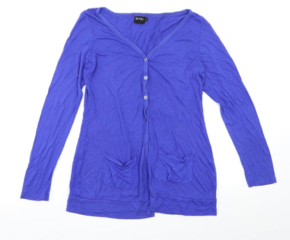 Womens UK Size 12 Be You Blue Cardigan Jumper