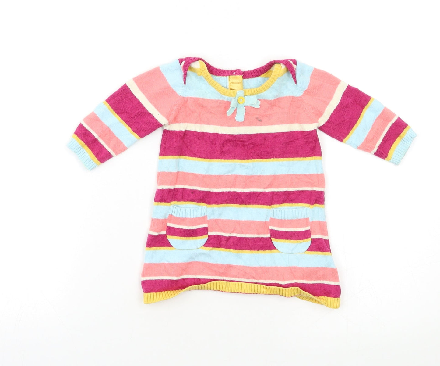 M&S Baby Multicoloured Striped  Fit & Flare  Size 0-3 Months