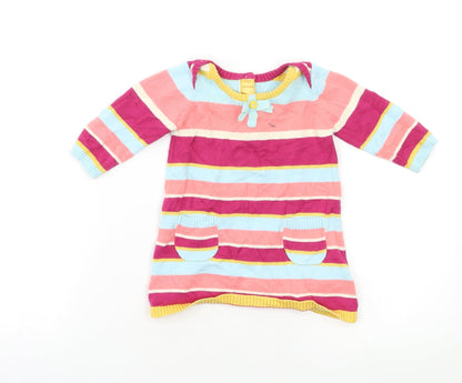 M&S Baby Multicoloured Striped  Fit & Flare  Size 0-3 Months