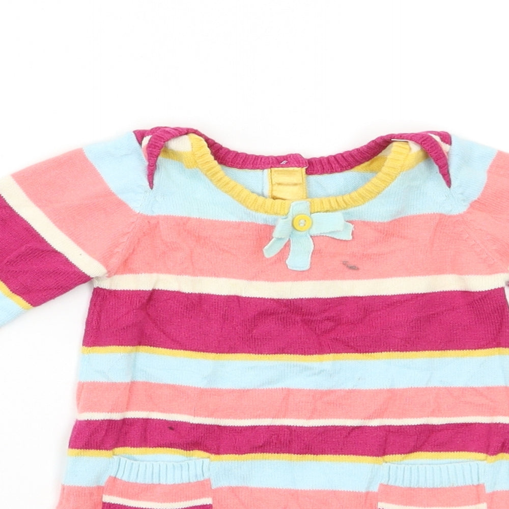 M&S Baby Multicoloured Striped  Fit & Flare  Size 0-3 Months