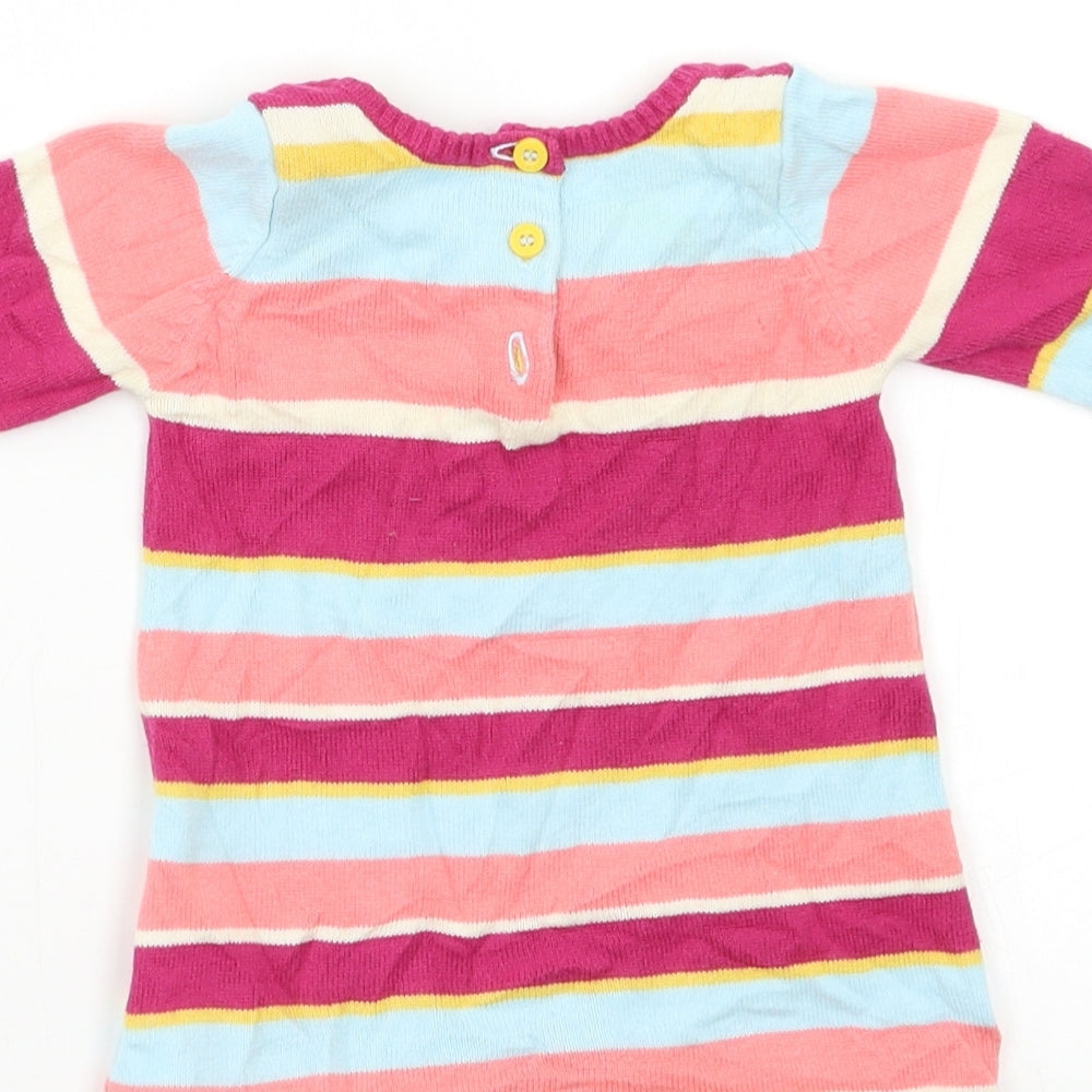 M&S Baby Multicoloured Striped  Fit & Flare  Size 0-3 Months