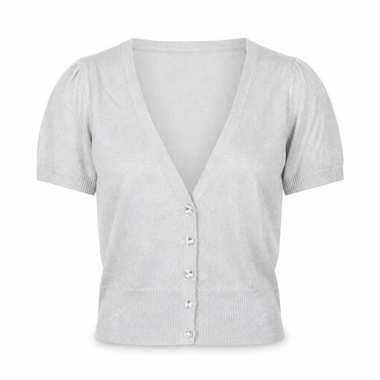 Influence Womens Silver   Cardigan Jumper Size 10