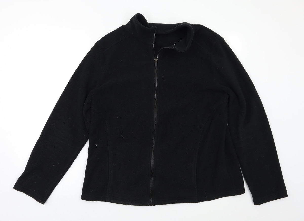 Peacocks Womens Black   Full Zip Sweatshirt Size 18