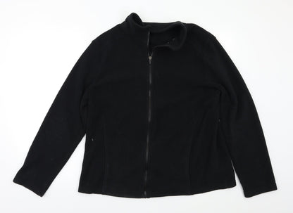 Peacocks Womens Black   Full Zip Sweatshirt Size 18