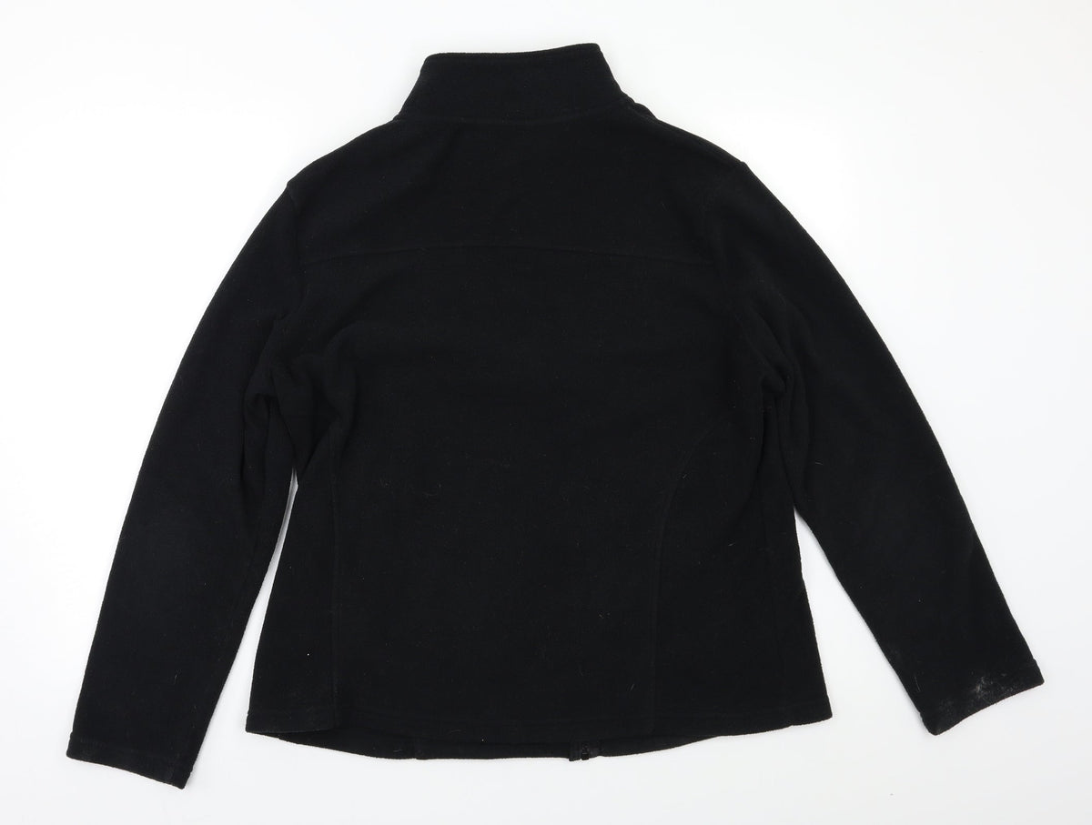 Peacocks Womens Black   Full Zip Sweatshirt Size 18