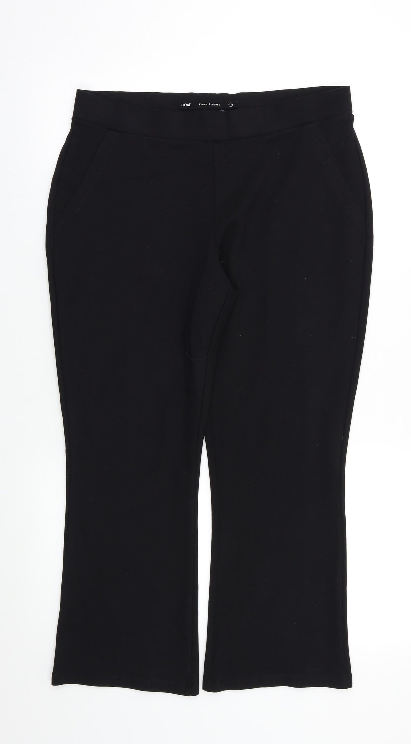 Womens UK Size 14 NEXT Regular Fit Dress Pants Black Trousers