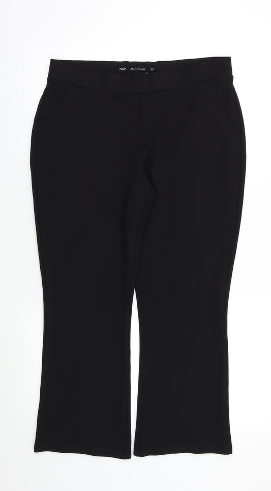 Womens UK Size 14 NEXT Regular Fit Dress Pants Black Trousers