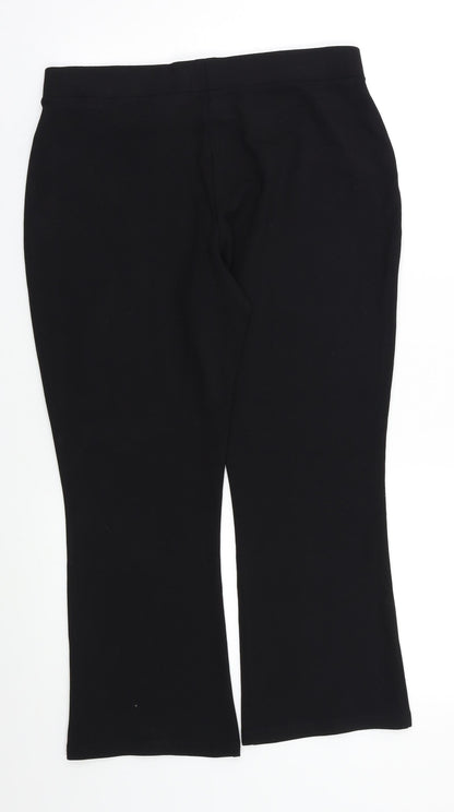 Womens UK Size 14 NEXT Regular Fit Dress Pants Black Trousers