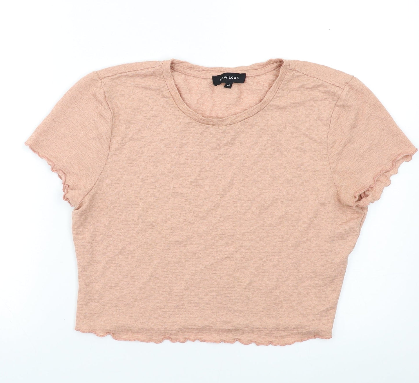 Womens UK Size 14 New Look Pink Basic Blouse