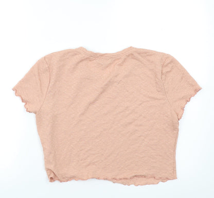 Womens UK Size 14 New Look Pink Basic Blouse