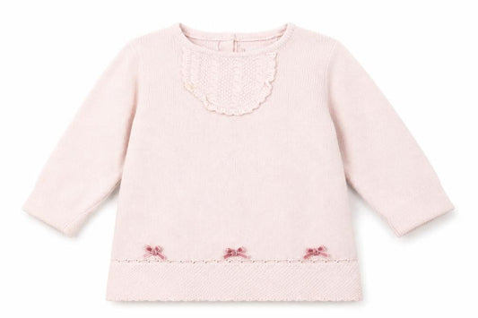 Shabby Chic Baby Pink   Henley Jumper Size 18-24 Months