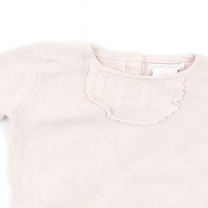 Shabby Chic Baby Pink   Henley Jumper Size 18-24 Months