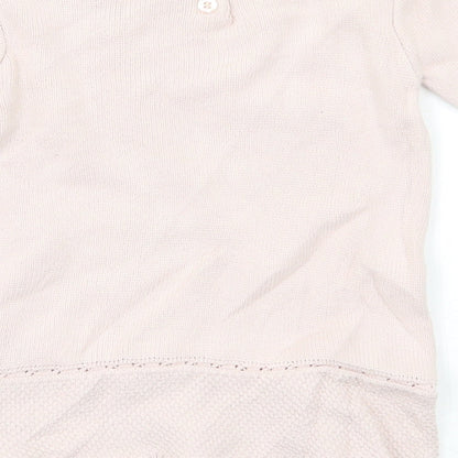 Shabby Chic Baby Pink   Henley Jumper Size 18-24 Months