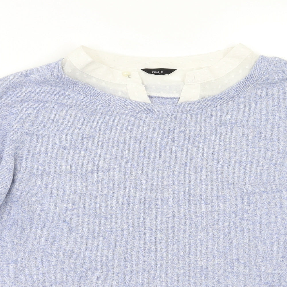M&Co Womens Blue   Pullover Jumper Size 12