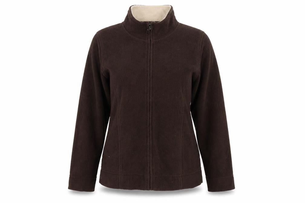 Womens UK Size S Isle Brown Full Zip Jumper