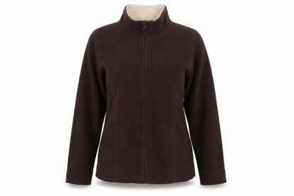 Womens UK Size S Isle Brown Full Zip Jumper