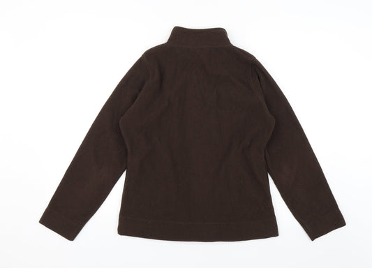 Womens UK Size S Isle Brown Full Zip Jumper