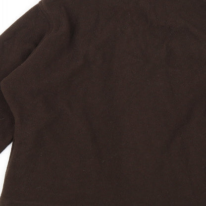 Womens UK Size S Isle Brown Full Zip Jumper