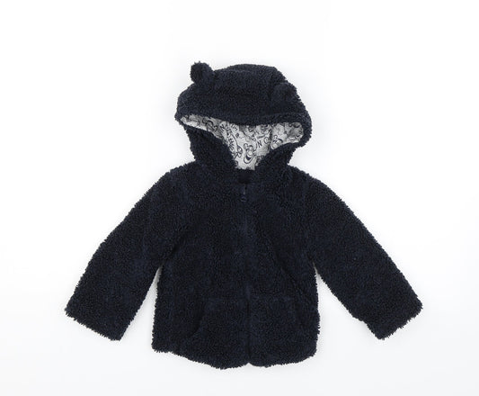George Baby Blue   Full Zip Jumper Size 12-18 Months  - Tiger