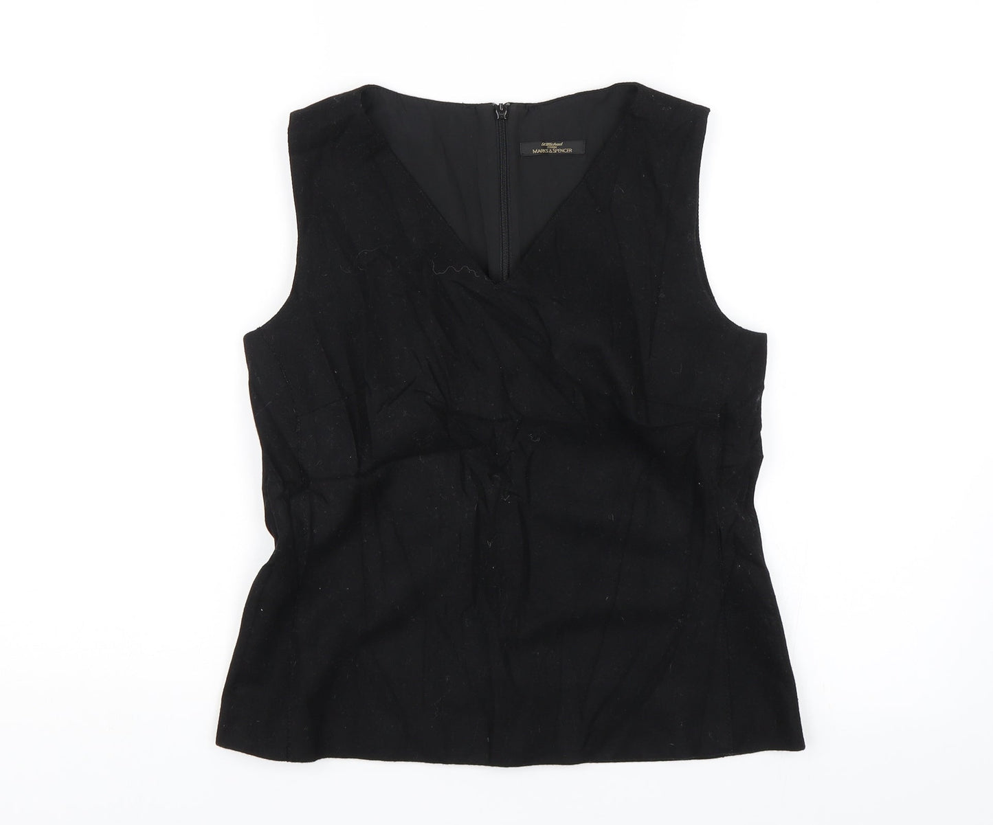 Womens UK Size 8 Marks and Spencer Black Basic Blouse