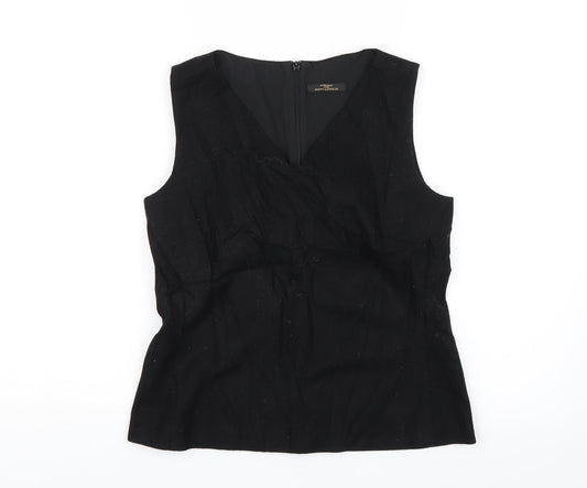 Womens UK Size 8 Marks and Spencer Black Basic Blouse