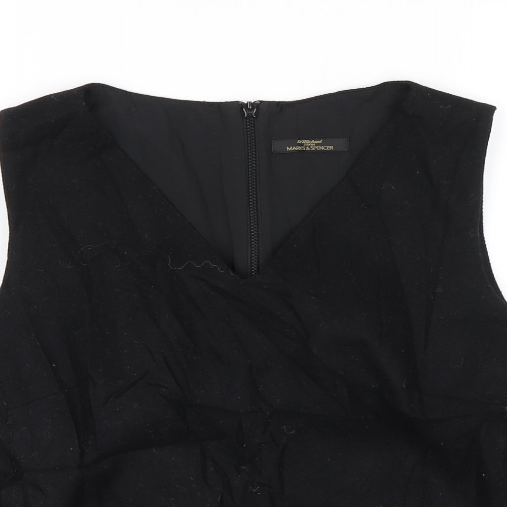 Womens UK Size 8 Marks and Spencer Black Basic Blouse