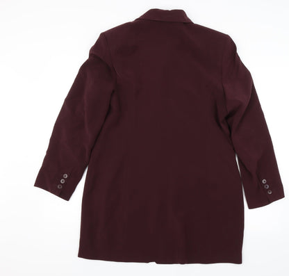 Marks and Spencer Womens Red   Overcoat Jacket Size 14