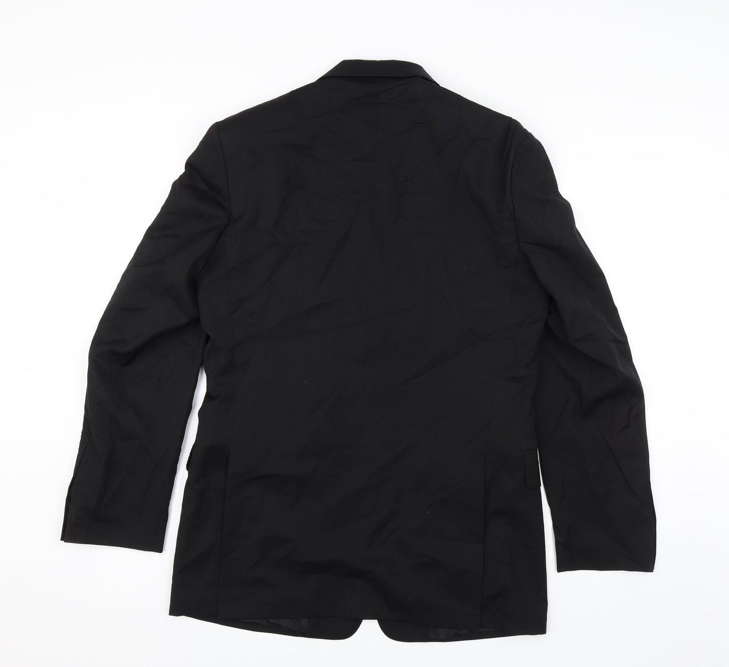 Mens UK Size 38 Lanificio Regular Black Suit Jacket