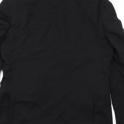 Mens UK Size 38 Lanificio Regular Black Suit Jacket